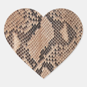 Snake Skin Heart Shaped Heart Sticker