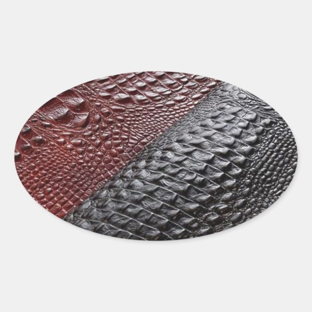 Snake skin look oval sticker (Front)