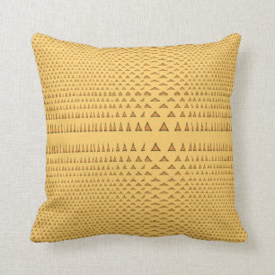 Snake Skin Orange Aztec Triangle Pattern Gifts Cushion