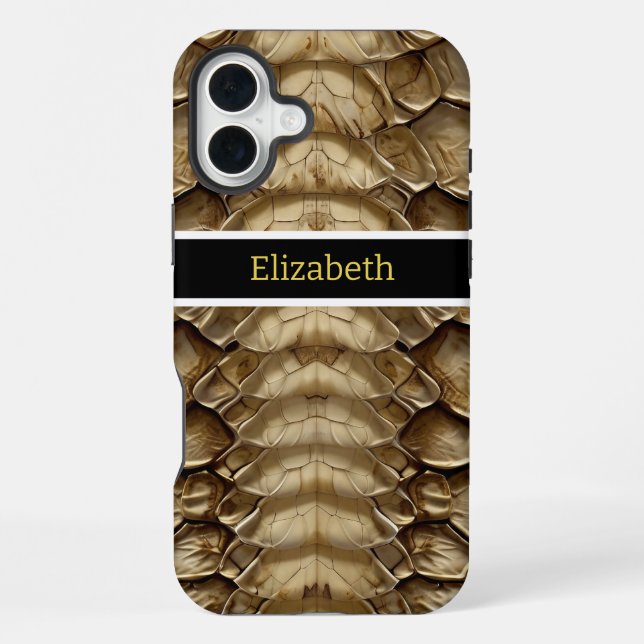 Snake skin pattern detail iPhone case (Back)