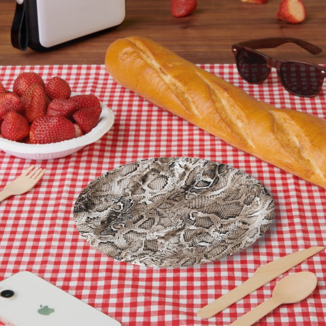Snake Skin Pattern  Paper Plate (Picnic)