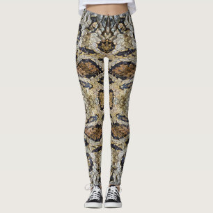 Snake Skin Pattern Texture Leggings