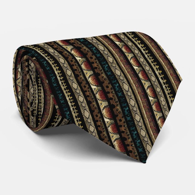 Snake Skin Pattern  Tie (Rolled)