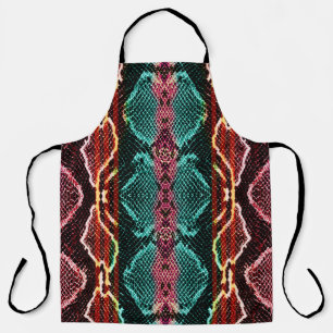 Snake skin print. snake Pattern. Animal print. Col Apron