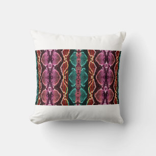 Snake skin print. snake Pattern. Animal print. Col Cushion