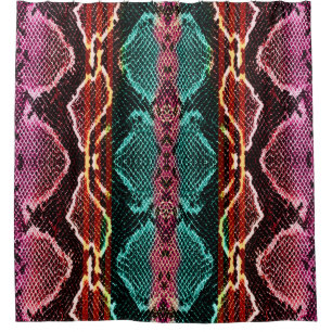 Snake skin print. snake Pattern. Animal print. Col Shower Curtain