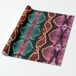 Snake skin print. snake Pattern. Animal print. Col Wrapping Paper