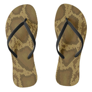 Snake skin, reptile pattern flip flops