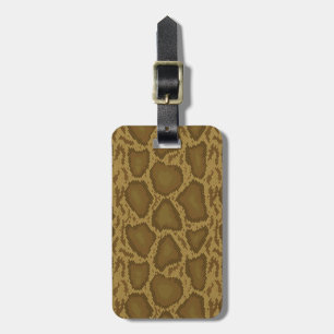 Snake skin, reptile pattern luggage tag