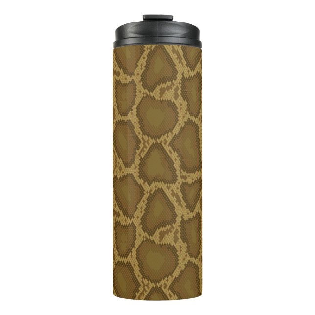 Snake skin, reptile pattern thermal tumbler (Front)