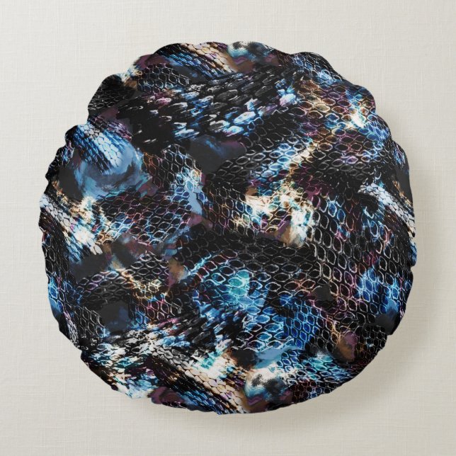 Snake skin round cushion (Front)