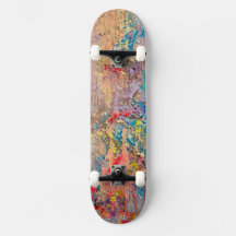 Snake Skin Skateboard Vibrant Colourful Luxury