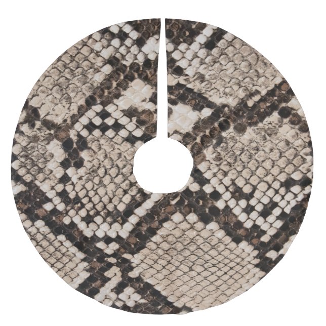 Snake skin: textured background. brushed polyester tree skirt (Front)