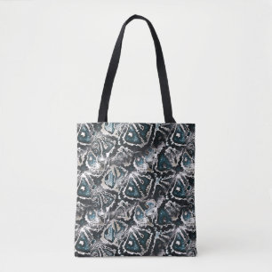 Snake skin tote bag