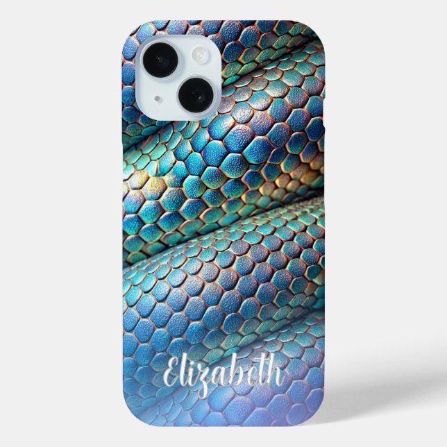 Snake skin violet and blue ombre design  Case-Mate iPhone case (Back)