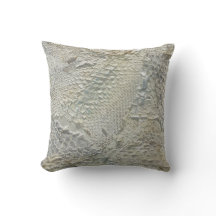 Snake Skin White Pillow 