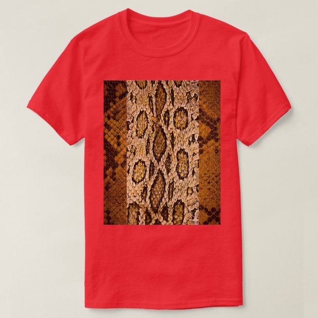 Snake Skins Photo Fashion Texture Design  T-Shirt (Design Front)