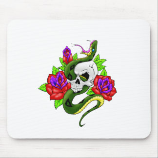 Snake, Skull, and Skull Mouse Mat