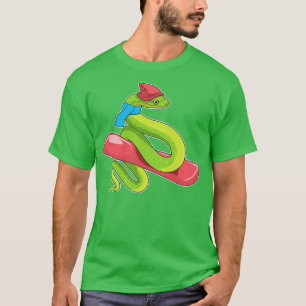 Snake Snowboard Winter sports T-Shirt