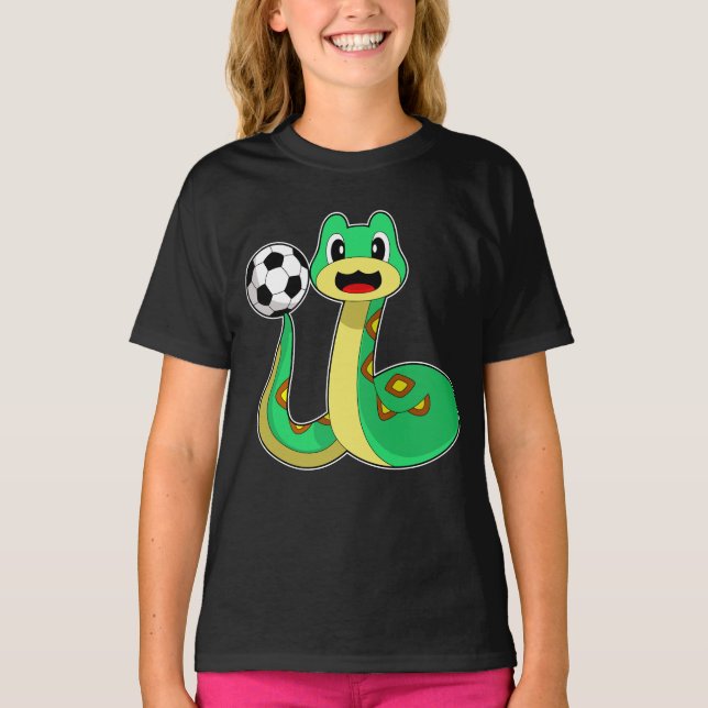 Snake Soccer player Soccer T-Shirt (Front)
