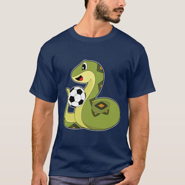 Snake Soccer player Soccer T-Shirt (Front)