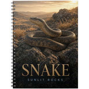 Snake Sunlit Rocks Wildlife ANIMAL Notebook