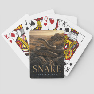 Snake Sunlit Rocks Wildlife ANIMAL Playing Cards
