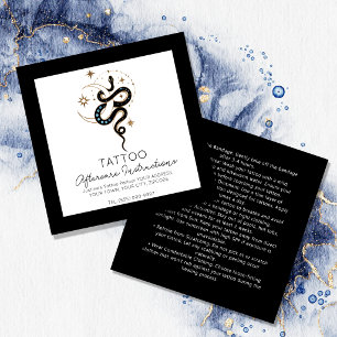 Snake Tattoo Aftercare Instructions Stylish Square Business Card