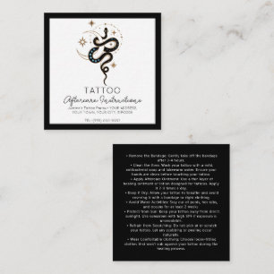 Snake Tattoo Aftercare Instructions Stylish  Square Business Card