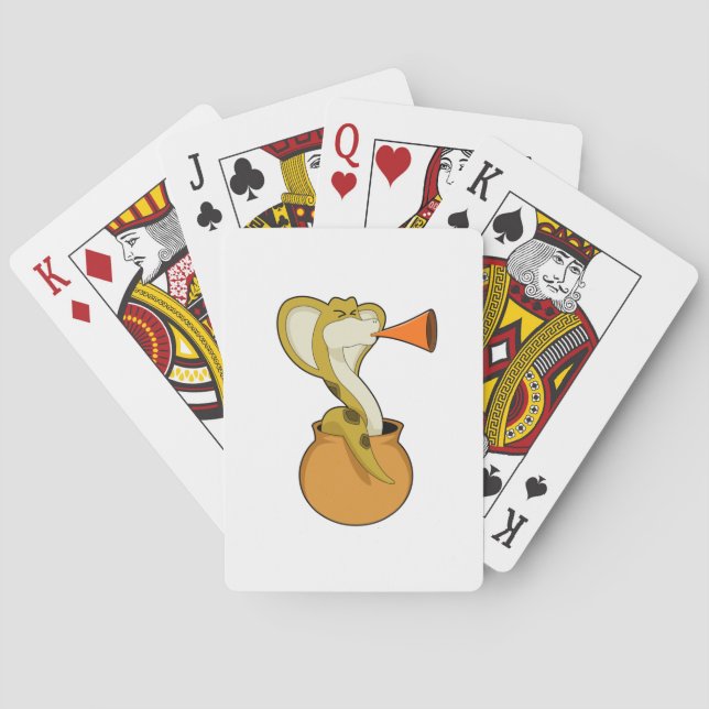 Snake Trumpet Music Playing Cards (Back)