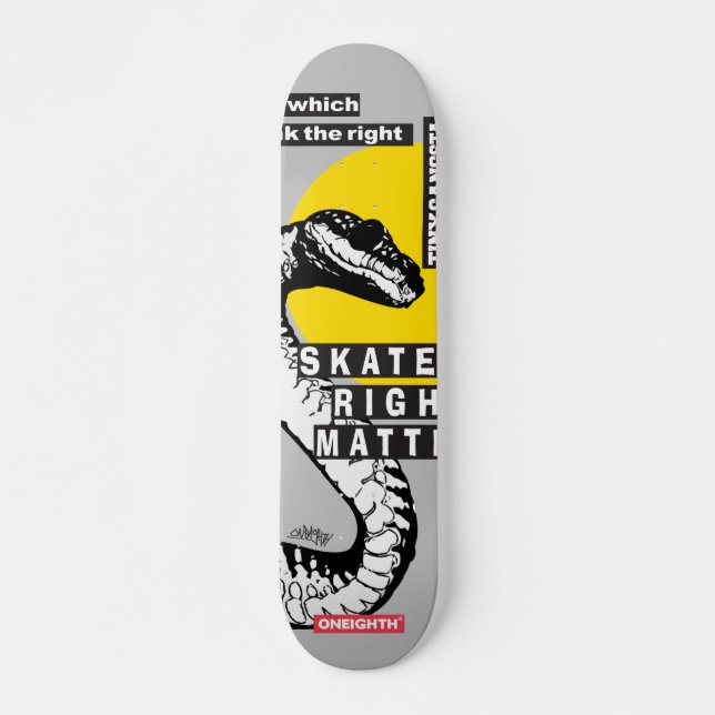 Snake under the moon.  ONEIGHTH Tokyo Original  Skateboard (Front)