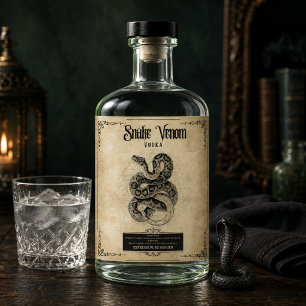 Snake Venom: Infuse Halloween Decor with Deadly Wine Label