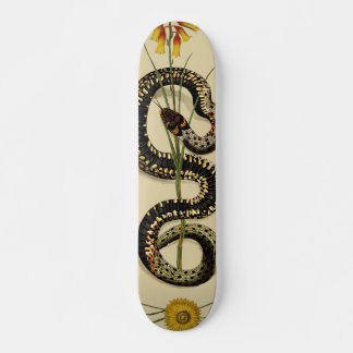 Snake & Wildflowers in sand Skateboard