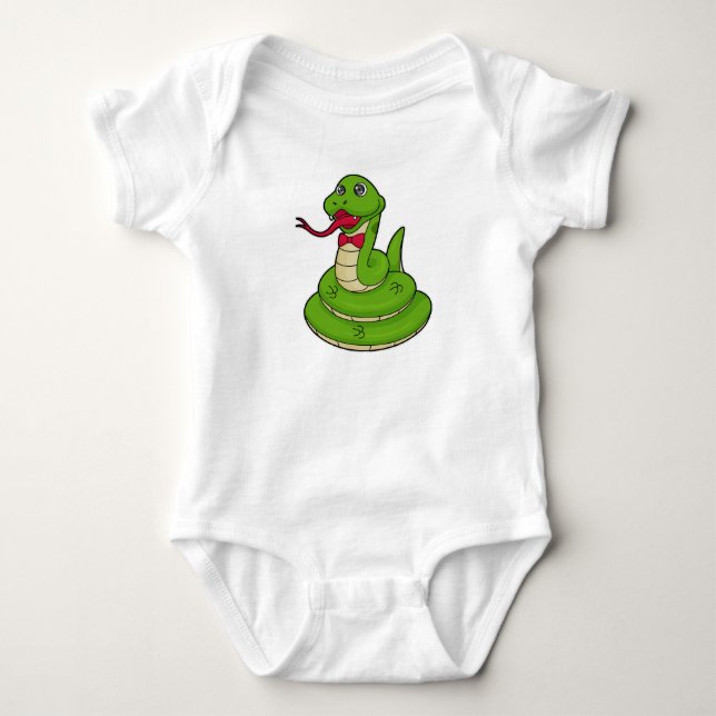 Snake with Bow tie Baby Bodysuit (Front)