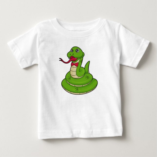Snake with Bow tie Baby T-Shirt (Front)