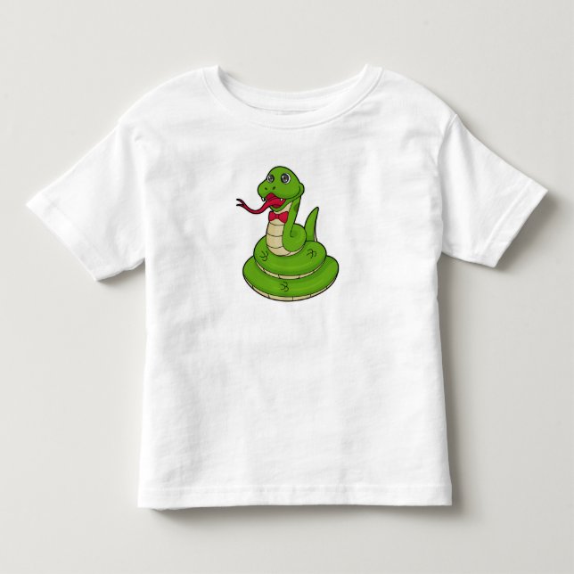 Snake with Bow tie Toddler T-Shirt (Front)