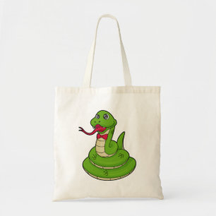 Snake with Bow tie Tote Bag