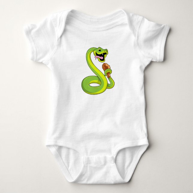 Snake with Chicken Baby Bodysuit (Front)