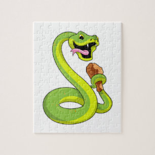 Snake with Chicken Jigsaw Puzzle