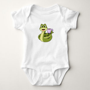 Snake with Cup of Coffee Baby Bodysuit