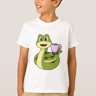 Snake with Cup of Coffee T-Shirt