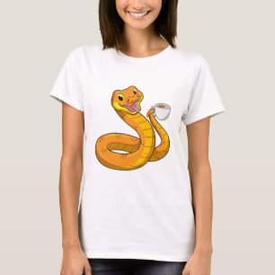 Snake with Cup of Coffee T-Shirt