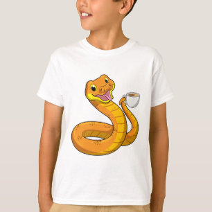 Snake with Cup of Coffee T-Shirt