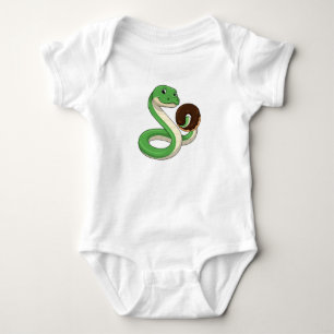 Snake with Donut Baby Bodysuit