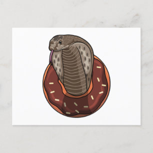 Snake with Donut Postcard