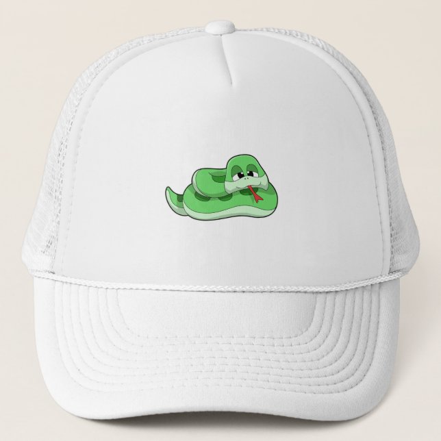 Snake with green Stains Trucker Hat (Front)