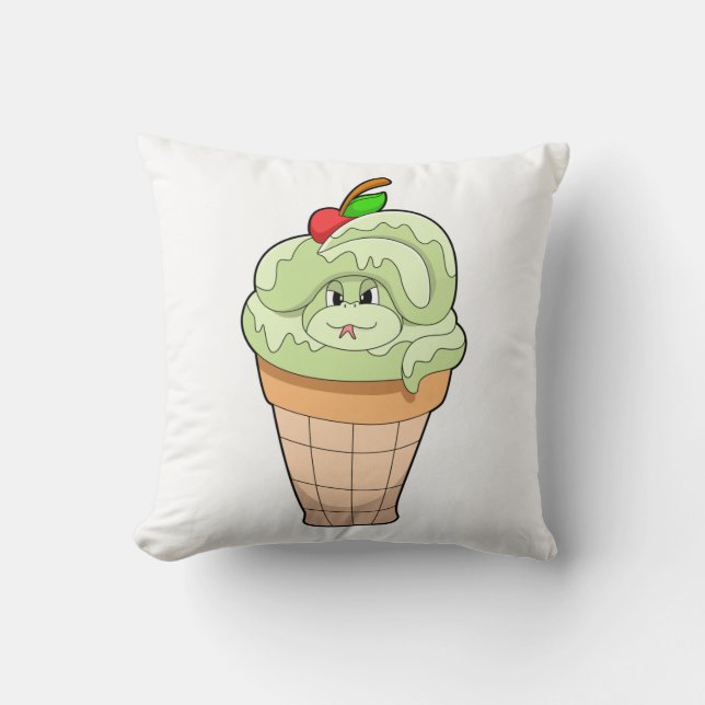 Snake with Ice cream cone & Cherry Cushion (Front)