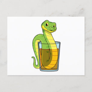 Snake with Juice Postcard