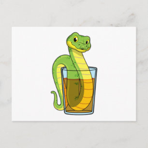 Snake with Juice Postcard