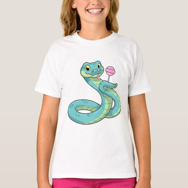 Snake with Lollipop T-Shirt (Front)